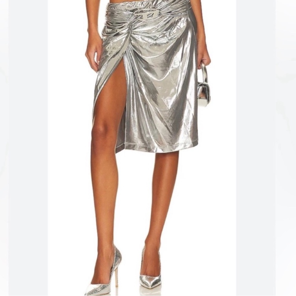 Indigo Elegant Silver Skirt Size M